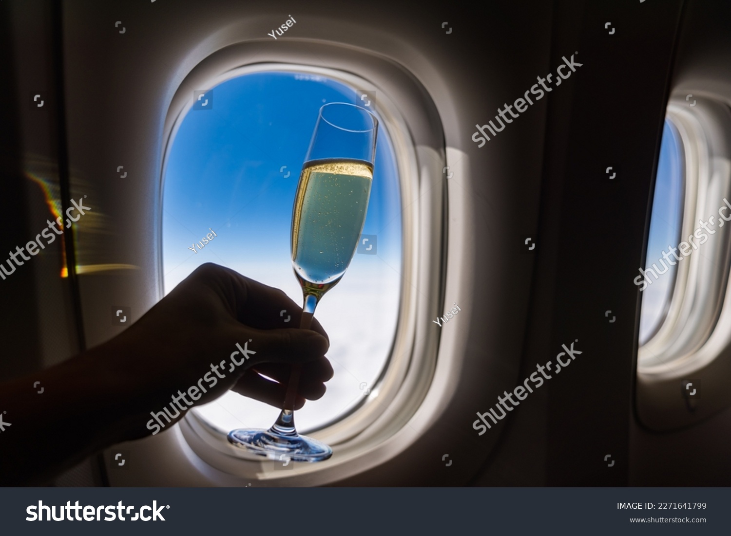Champagne in flight